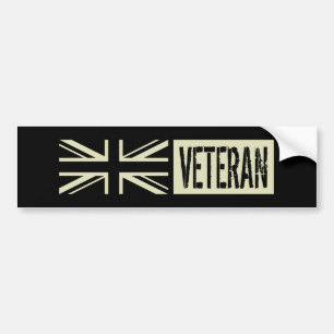 Autocollant De Voiture Drapeau noir de vétéran britannique