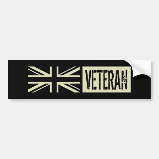 Autocollant De Voiture Drapeau noir de vétéran britannique