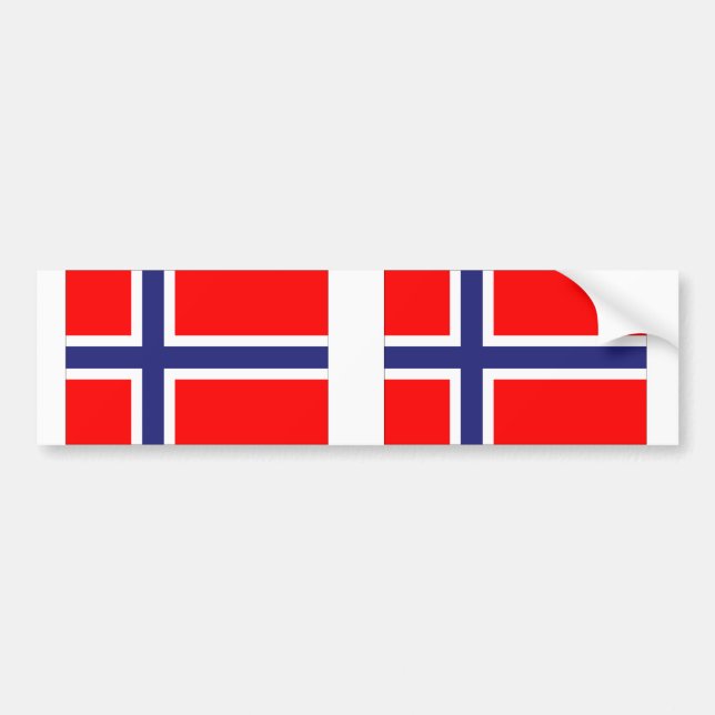 Autocollant De Voiture Drapeau norvégien (Devant)