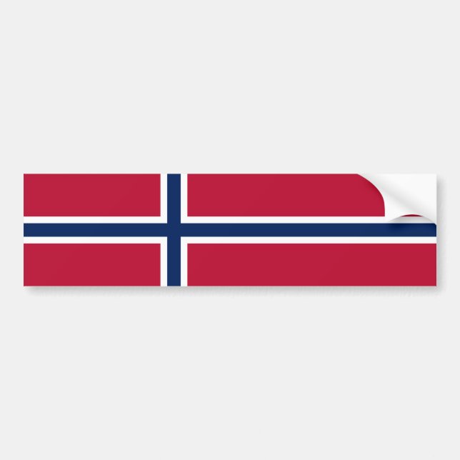 Autocollant De Voiture Drapeau norvégien (Devant)