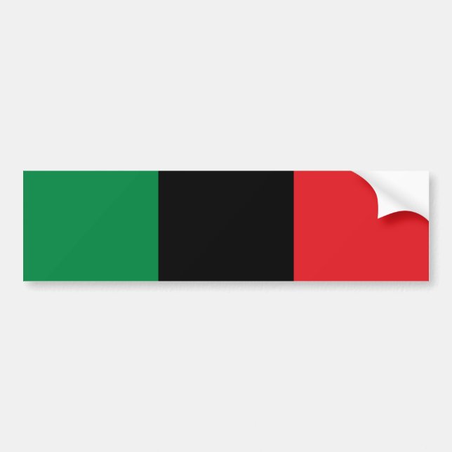 Autocollant De Voiture Drapeau panafricain de l'UNIA (Devant)