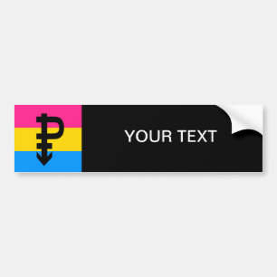 Autocollant De Voiture Drapeau Pansexual