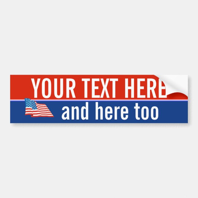 Autocollant De Voiture Drapeau patriotique Bumpersticker Template2 (Devant)