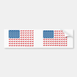 Autocollant De Voiture Drapeau patriotique Dachshund USA