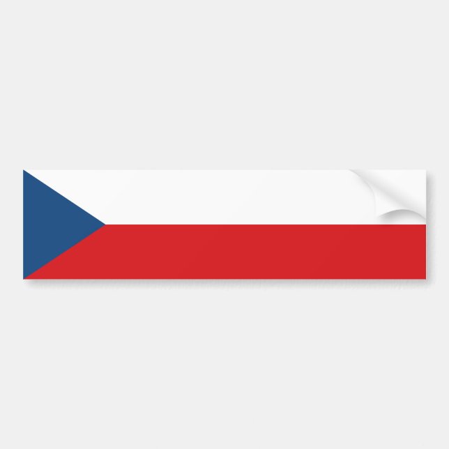 Autocollant De Voiture Drapeau République tchèque (Devant)