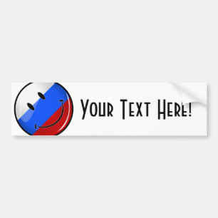 Autocollant De Voiture Drapeau russe de sourire