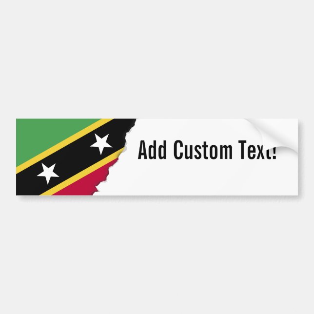 Autocollant De Voiture Drapeau Saint-Kitts-et-Nevis (Devant)