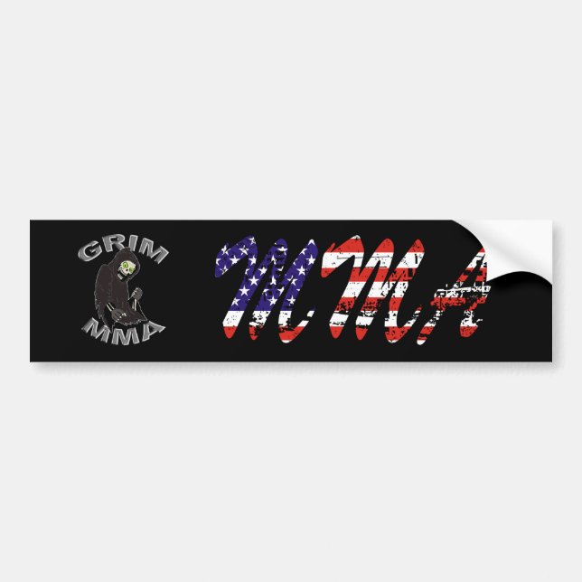 Autocollant De Voiture Drapeau sinistre de MIXED MARTIAL ART (Devant)
