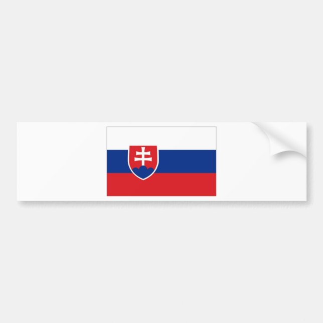 Autocollant De Voiture Drapeau Slovaquie (Devant)