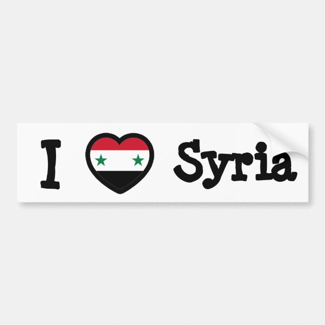 Autocollant De Voiture Drapeau Syrie (Devant)