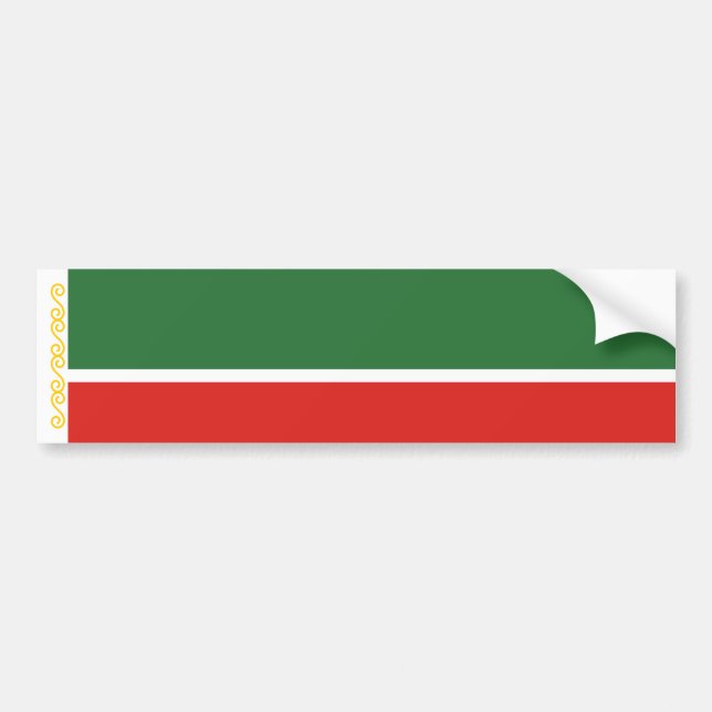 Autocollant De Voiture Drapeau tchétchène (Devant)