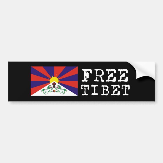 Autocollant De Voiture Drapeau tibétain Bumpersticker (Devant)