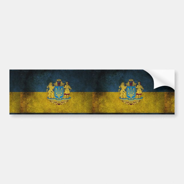 Autocollant De Voiture Drapeau ukrainien (Devant)