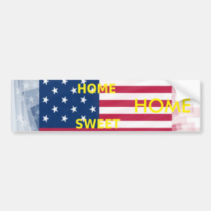 Autocollant De Voiture Drapeau USA "Home Sweet Home" Art Imprimer