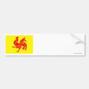 Autocollant De Voiture Drapeau wallon de région