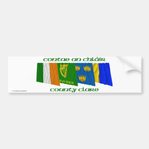 Autocollant De Voiture Drapeaux de Clare du comté
