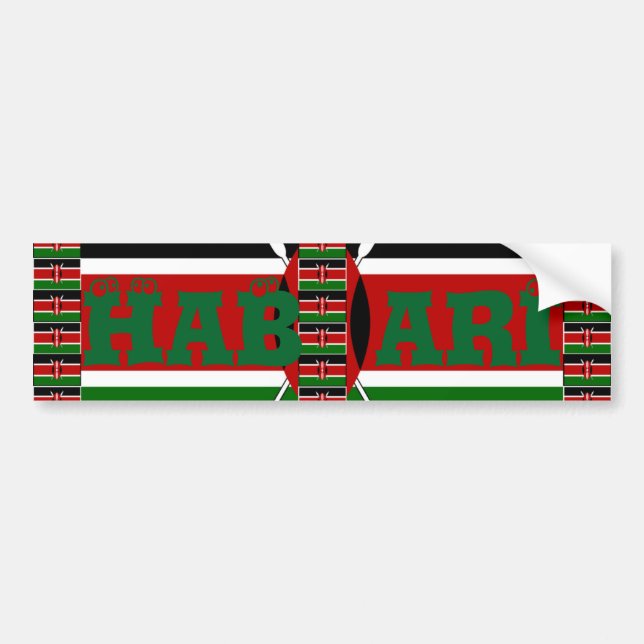 Autocollant De Voiture Drapeaux miniers sans fil du Kenya Frames Art (Devant)