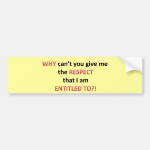 Autocollant De Voiture Droit de respect