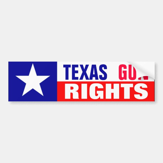 Autocollant De Voiture Droites d'arme à feu du Texas (Devant)