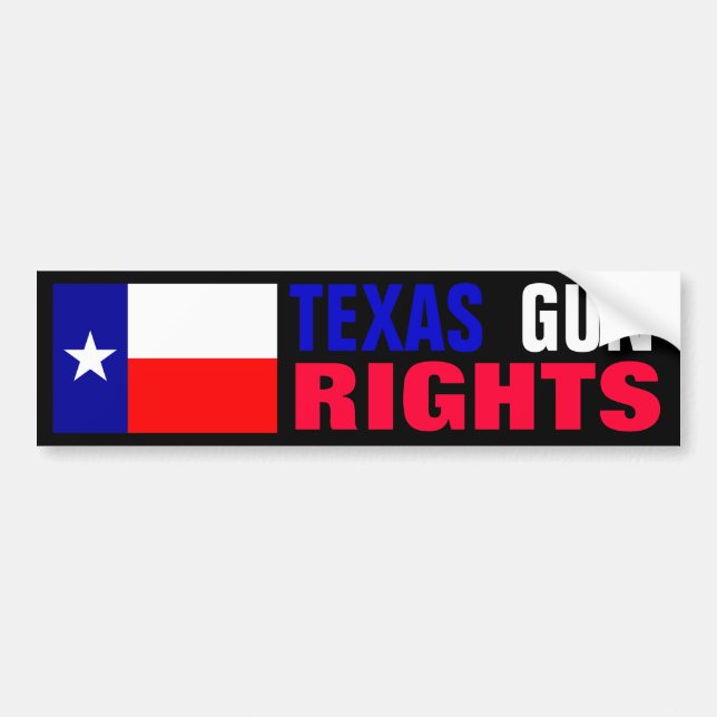 Autocollant De Voiture Droits des armes du Texas (Devant)