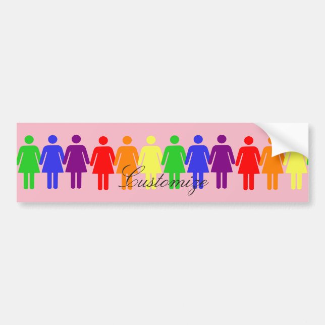Autocollant De Voiture droits des femmes LGBTQIA Thunder_Cove (Devant)