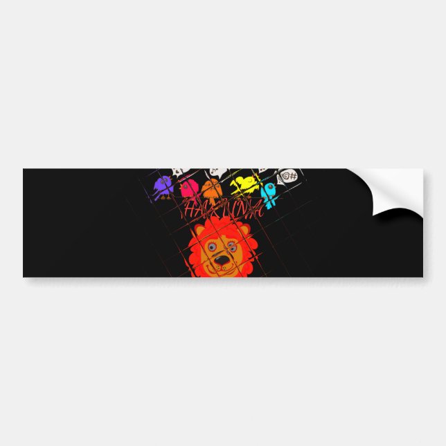 Autocollant De Voiture Drôle bébé Lion King : Hakuna Matata Art Design (Devant)