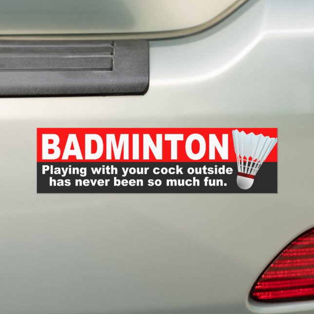 Autocollant De Voiture Drôle Blague Badminton (En voiture)