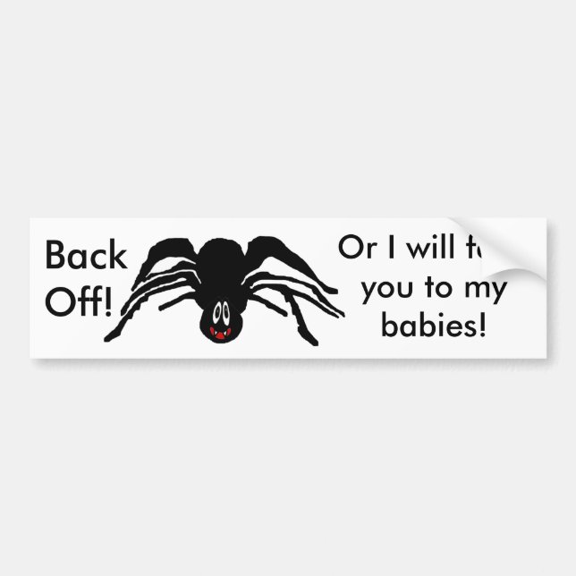 Autocollant De Voiture Drôle Cartoon Black Spider Halloween Black Widow (Devant)