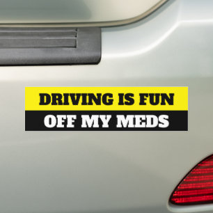 Autocollant De Voiture Drôle drivingoff mes médicaments