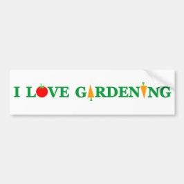 Autocollant De Voiture Drôle Gardener J'AIME LE JARDIN ! Auto-collants po
