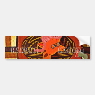 Autocollant De Voiture Drôle Giraffe avec texte cool Hakuna Matata