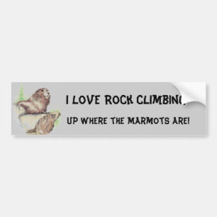 Autocollant De Voiture Drôle J'aime Escalade Rock, Sport, Marmotte, Natur