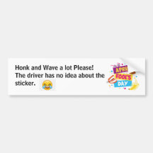 Drôle Sticker de pare-chocs de l'idiot d'avril