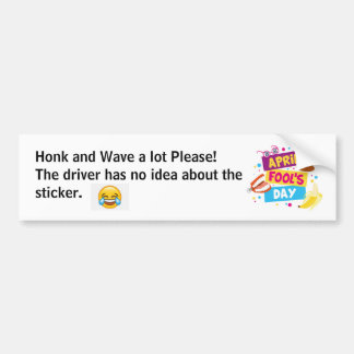 Autocollant De Voiture Drôle Sticker de pare-chocs de l'idiot d'avril