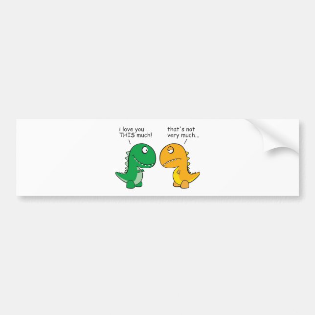 Autocollant De Voiture drôle-T-Rex-petit-bras-bande dessinée (Devant)