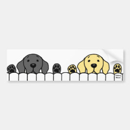 Autocollant De Voiture Duo du Labrador qui vous regarde