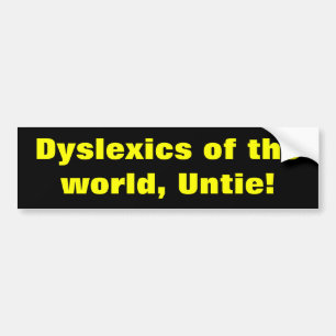 Autocollant De Voiture Dyslexiques du monde