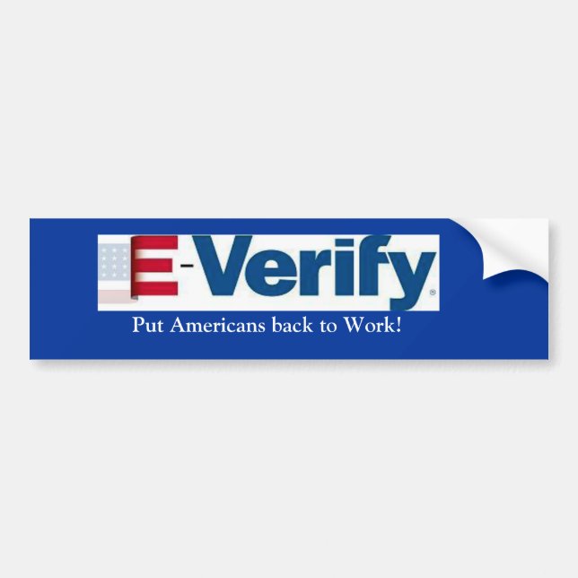 Autocollant De Voiture E-Vérifiez (Devant)