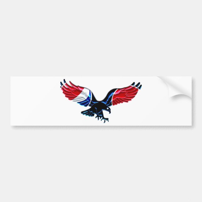 Autocollant De Voiture Eagle chauve patriotique (Devant)
