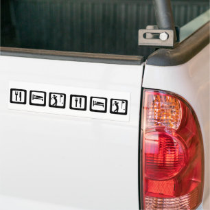 Autocollant De Voiture Eat Sleep Golf