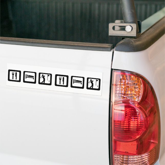 Autocollant De Voiture Eat Sleep Golf (Sur camion)