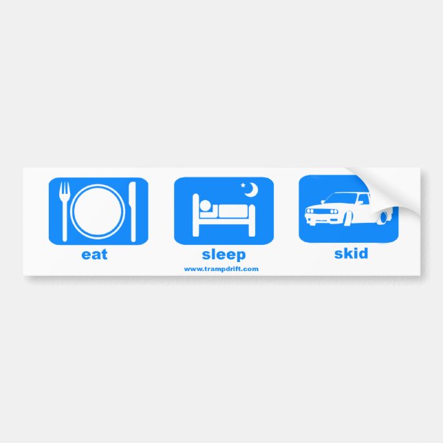 Autocollant De Voiture eat_sleep_skid (Devant)