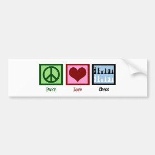 Autocollant De Voiture Échecs d'amour de paix