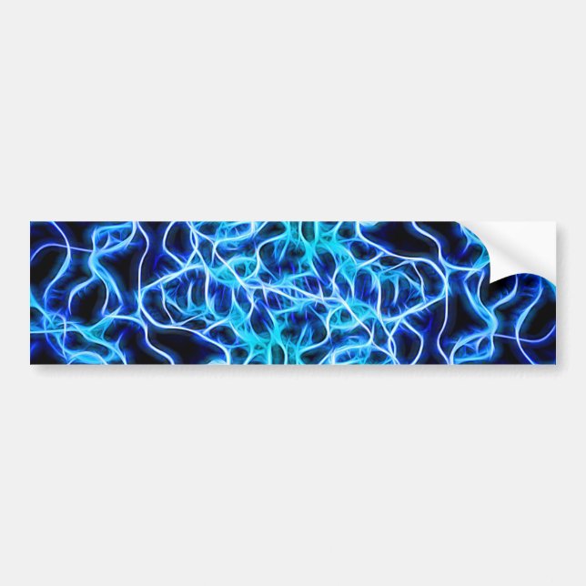 Autocollant De Voiture Éclair électrique néon bleu Tesla Coil (Devant)