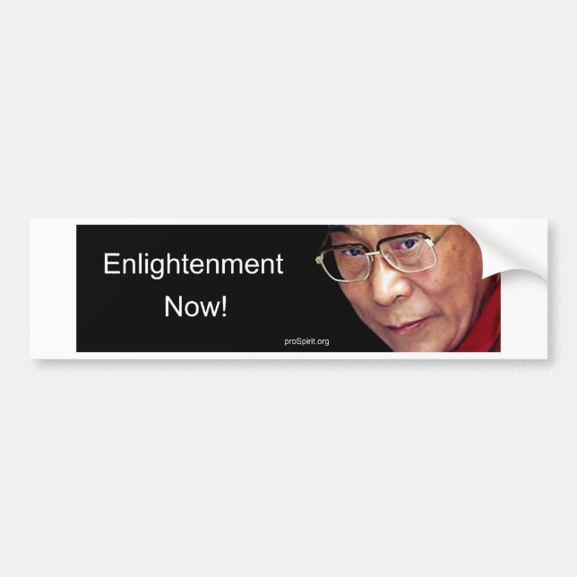 Autocollant De Voiture Éclaircissement maintenant ! - Dalai Lama (Devant)