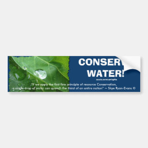 Autocollant De Voiture ECO CONSERVATION DE L'EAU CONVIVIALE Cadeaux et en