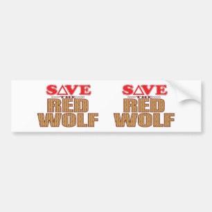 Autocollant De Voiture Économies de loup rouge