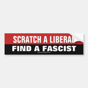 Autocollant De Voiture Écrire Un Libéral Et Trouver Un Fasciste