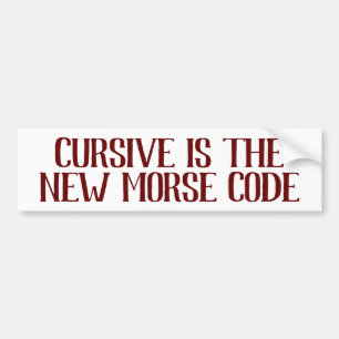 Autocollant De Voiture Ecriture Cursive Secret Morse Code drôle