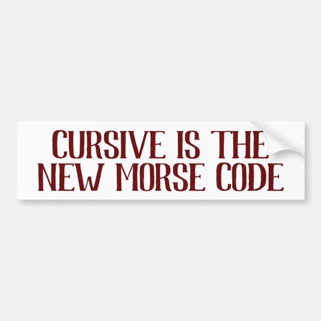 Autocollant De Voiture Ecriture Cursive Secret Morse Code drôle (Devant)